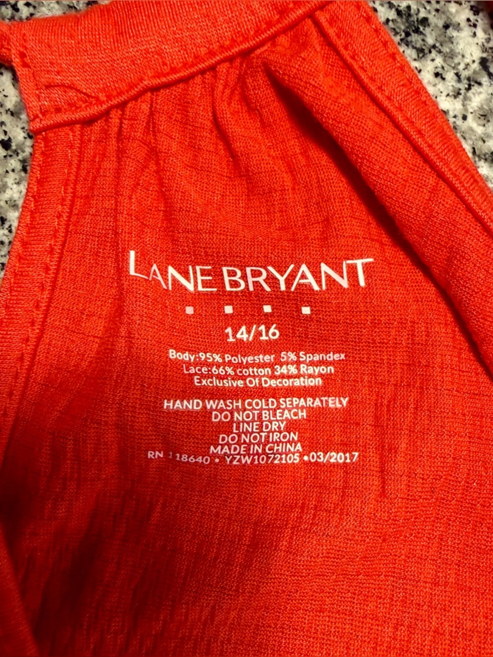 Lane Bryant Coral Crinkle Tassel Tie Beach Coverup Crochet Lace Hem Size 14/16 - Picture 5 of 5